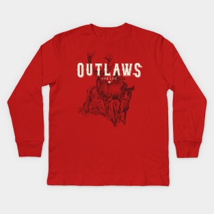 Outlaws for Life Wildlife Edition Kids Long Sleeve T-Shirt